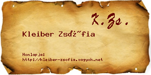 Kleiber Zsófia névjegykártya