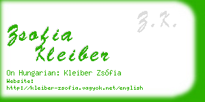 zsofia kleiber business card
