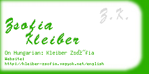 zsofia kleiber business card